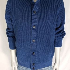 Gap Mens Blue Chucky Cable Button Sweater XL